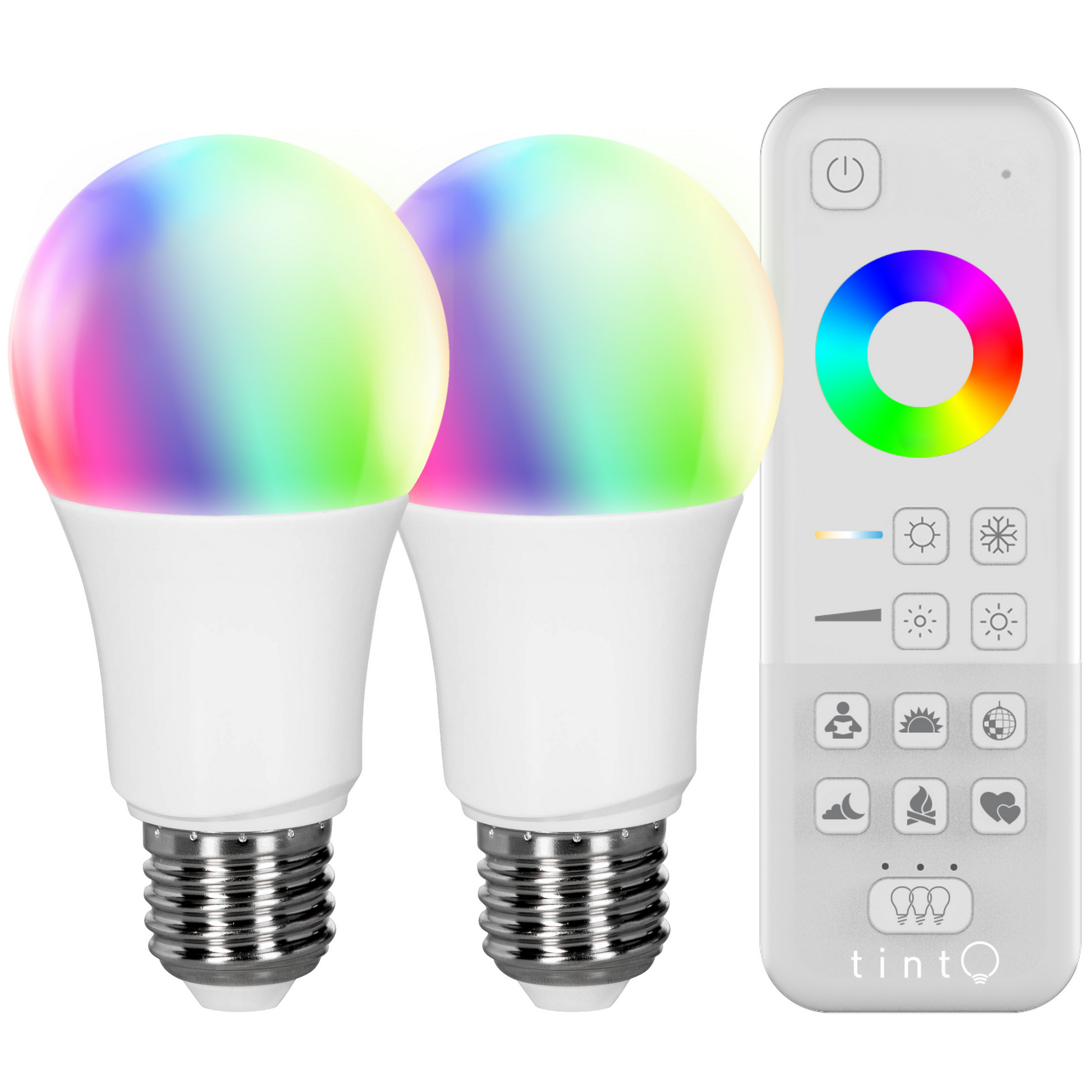 Starter-Set 'tint' mit 2 LED-Lampen 'white+color' und tint-Fernbedienung + product picture