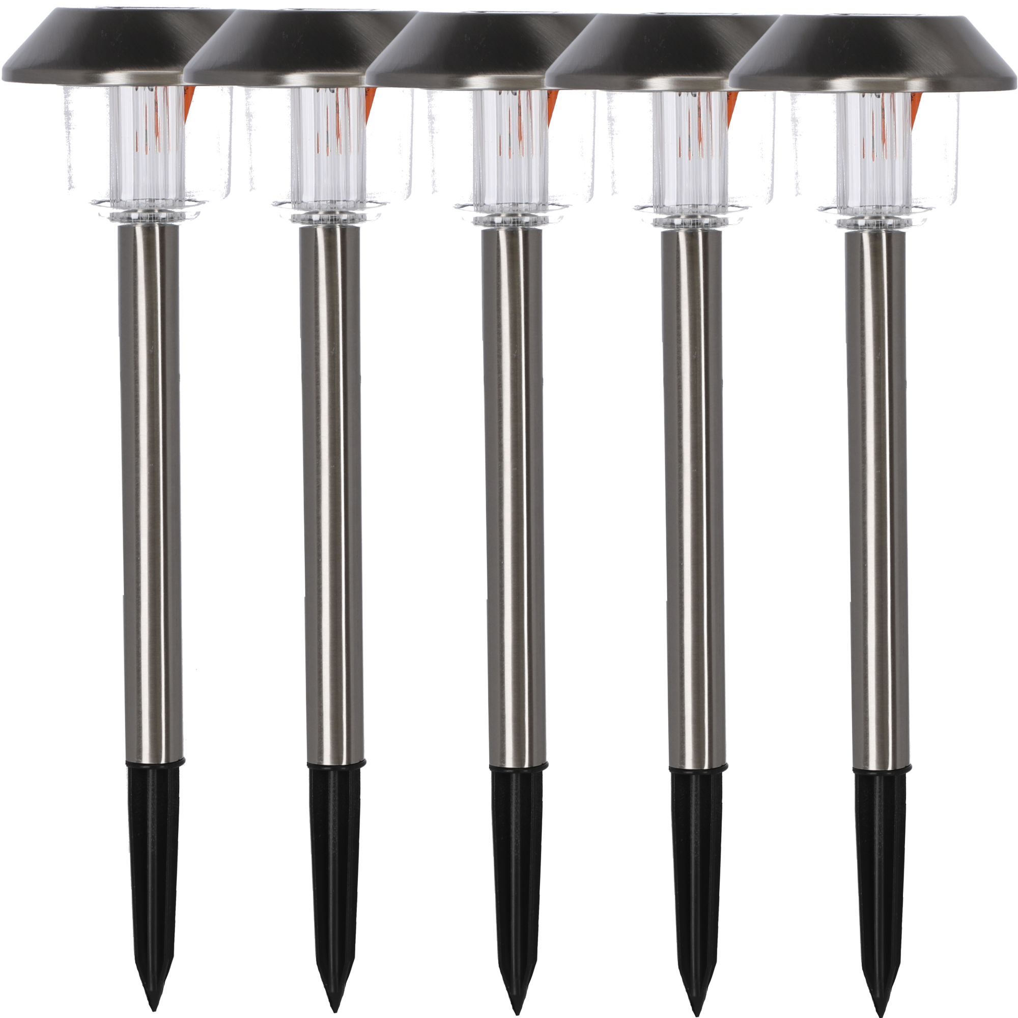 Solar-Spießlampenset neutralweiß IP 44 Ø 12,8 x 40,2 cm 5 Stück