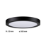 LED-Panel 'Abia' 22 W 30,0 cm Schwarz