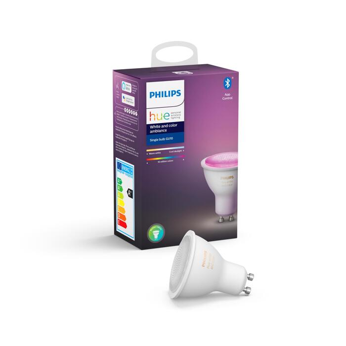 Philips LED Lampe 'Hue' White & Color Ambiance GU10 Philips LED Lampe Hue White GU10 400 lm 2er Pack ǀ toom Baumarkt