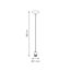 Pendel Basic Stahl, matt, E27, 100 cm Länge