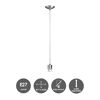 Pendelleuchte Basic XL Stahl matt E27