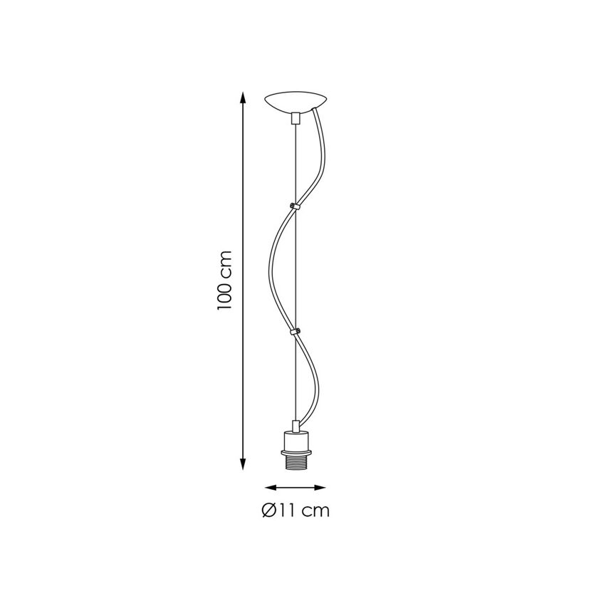 Pendel Basic Deluxe Stahl, matt, E27, 100 cm Länge