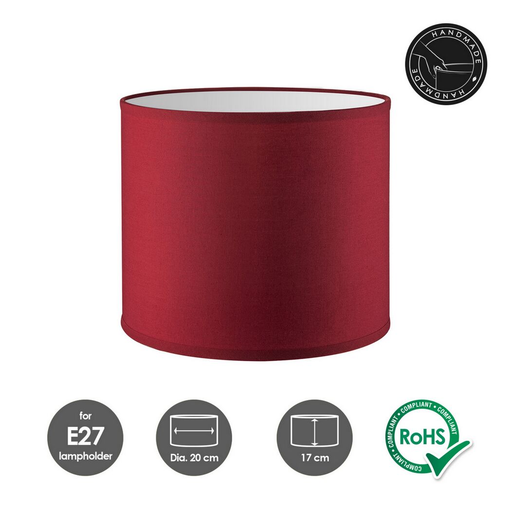 Roter Lampenschirm, handgefertigt
