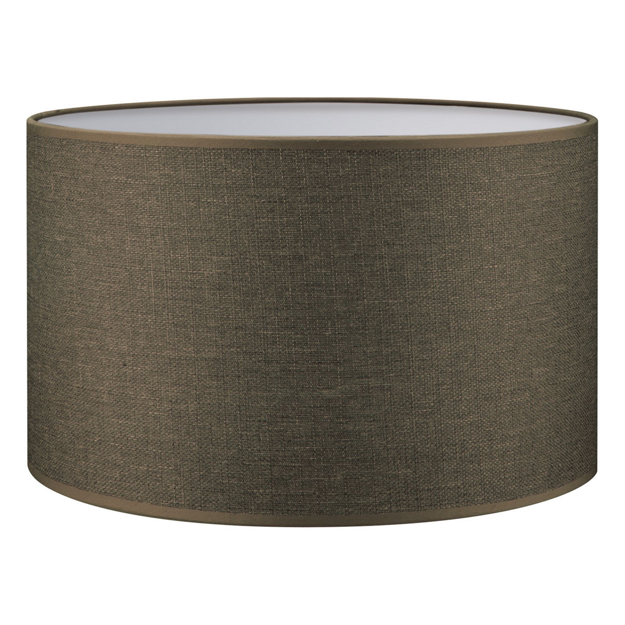 Runder Lampenschirm aus Canvas in Macchiato