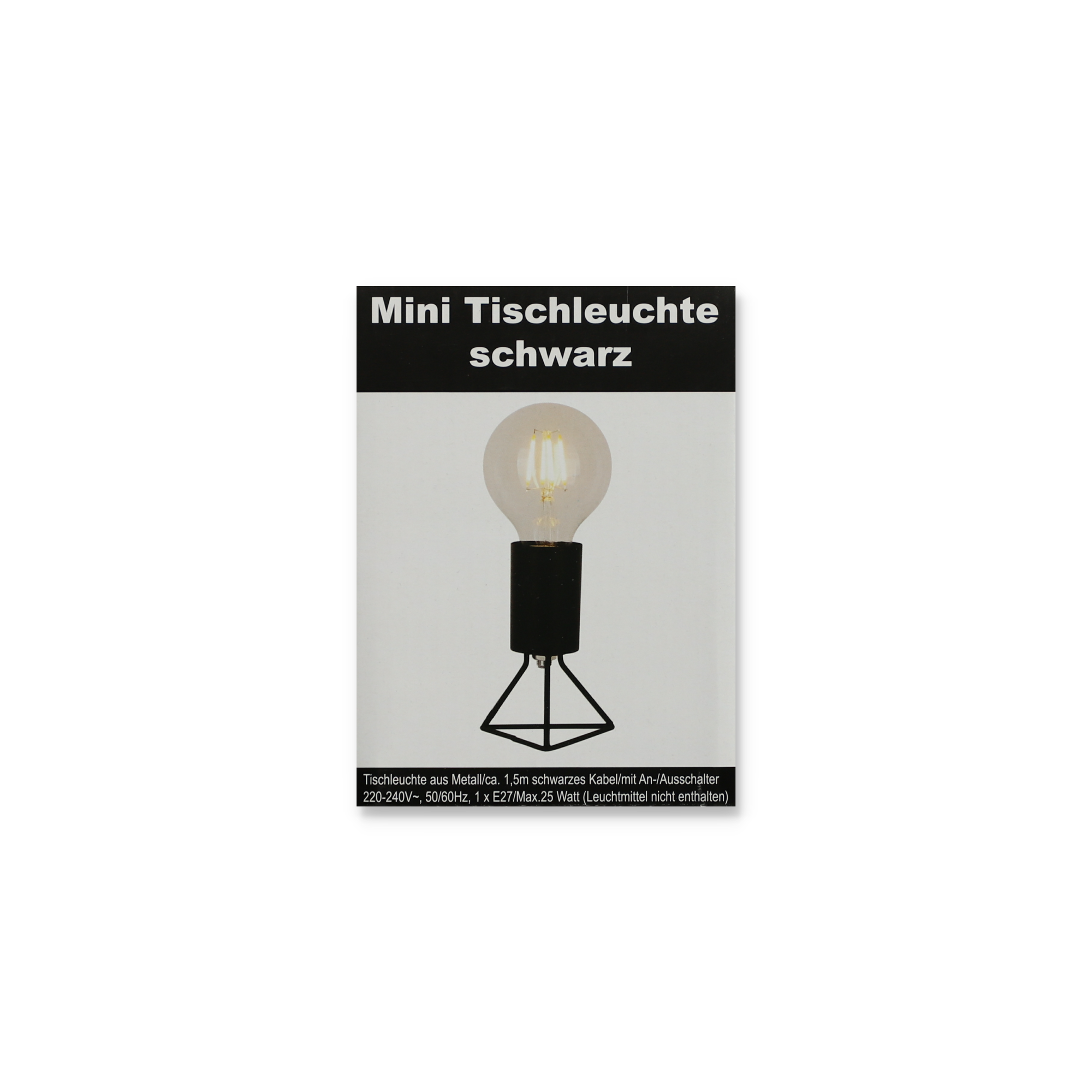Tischleuchte 'Mini' schwarz 8,8 x 12,5 cm + product picture