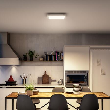 4. Bild von LED-Panelleuchte 'Hue White Ambiance Aurelle' eckig, weiß 2200 lm