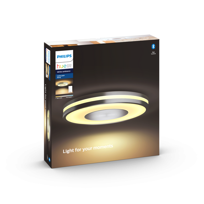 Bild von LED-Deckenleuchte 'Hue White Ambiance Being' silbern 2400 lm Ø 34,8 cm