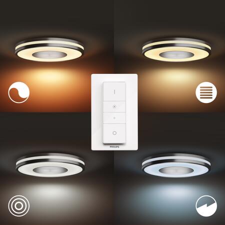 6. Bild von LED-Deckenleuchte 'Hue White Ambiance Being' silbern 2400 lm Ø 34,8 cm