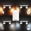 Philips Hue Spot Runner mit verschiedenen Lichteinstellungen und Dimmschalter