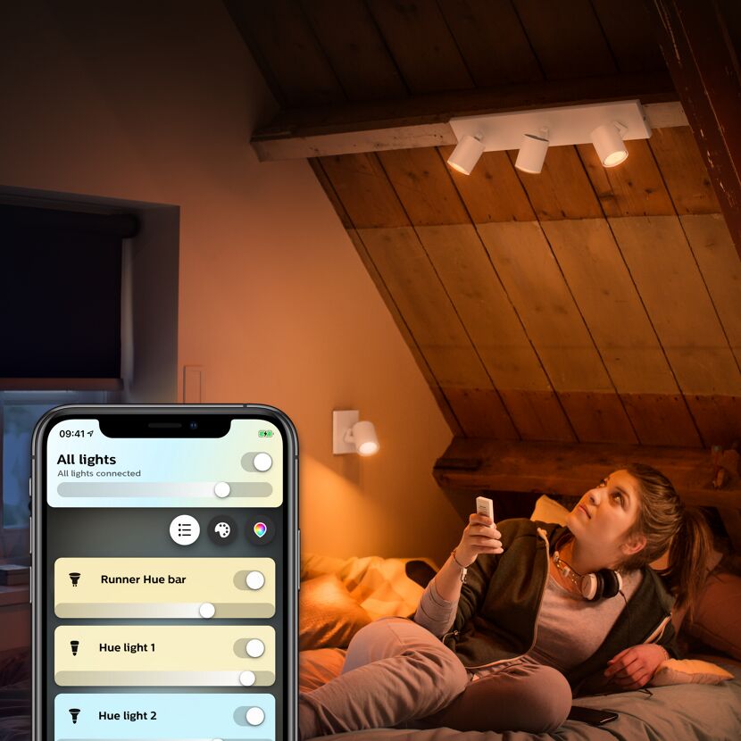 LED-Spot 'Hue White Ambiance Runner' 3-flammig 750 lm inkl. Dimmschalter