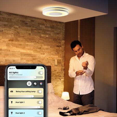4. Bild von LED-Deckenleuchte 'Hue White Ambiance Being' weiß 2400 lm Ø 34,8 cm