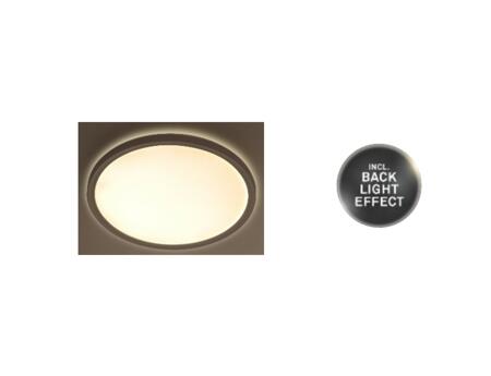 3. Bild von LED-Panelleuchte mit Hintergrundbeleuchtung schwarz Ø 29,3 cm