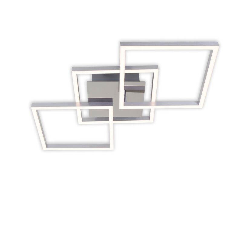 LED-Deckenleuchte 'Frame' chrom-/aluminiumfarben, 2600 lm, 36,8 x 76,3 cm