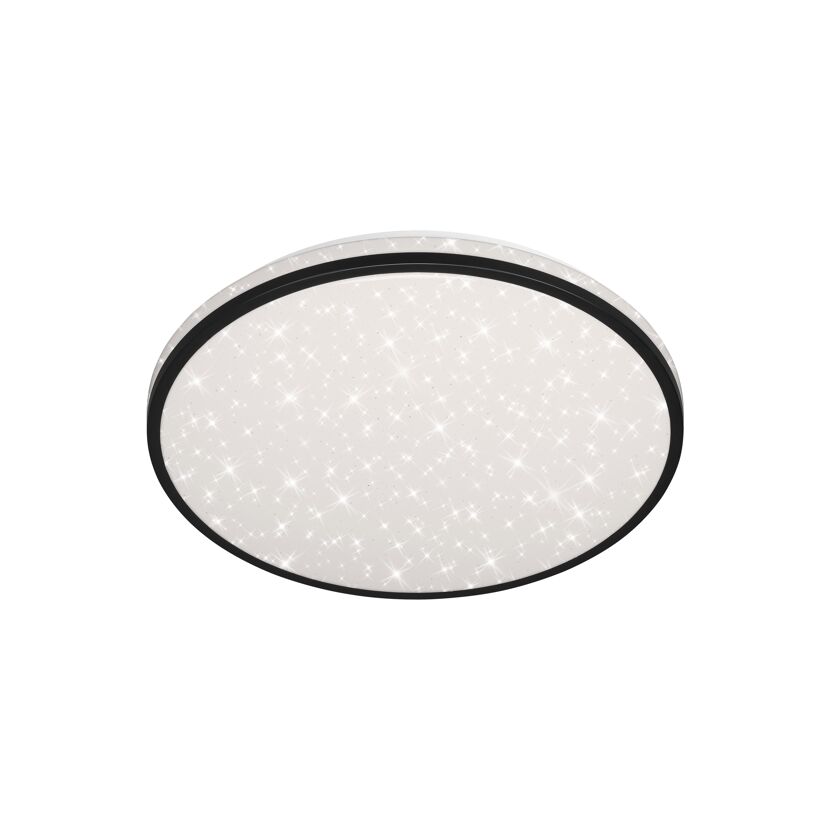 LED-Deckenleuchte 'Skizo' mit Sternendekor, schwarz, 2400 lm, Ø 38 cm