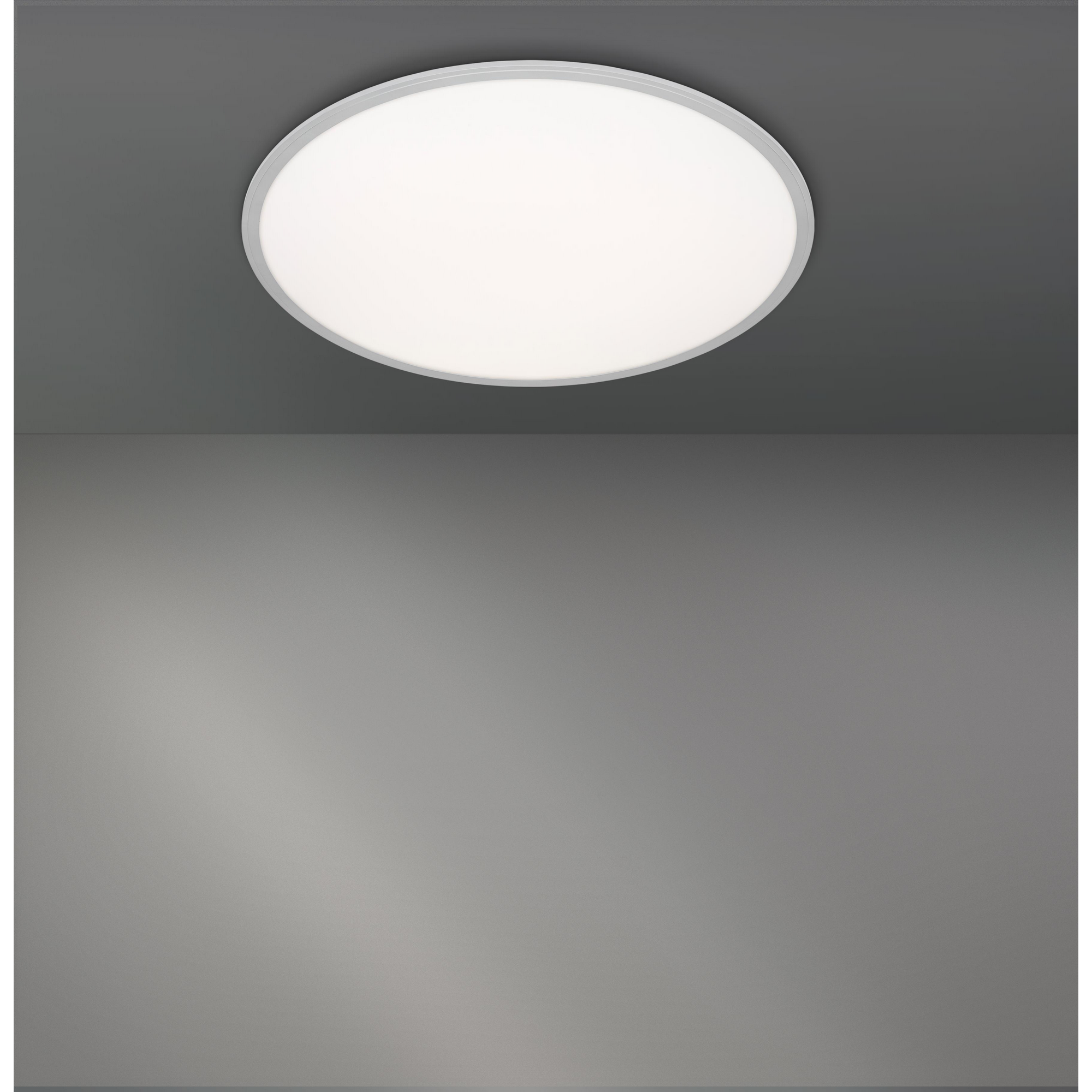 LED-Deckenleuchte weiß/silber Ø 76 cm, mit Fernbedienung + product picture