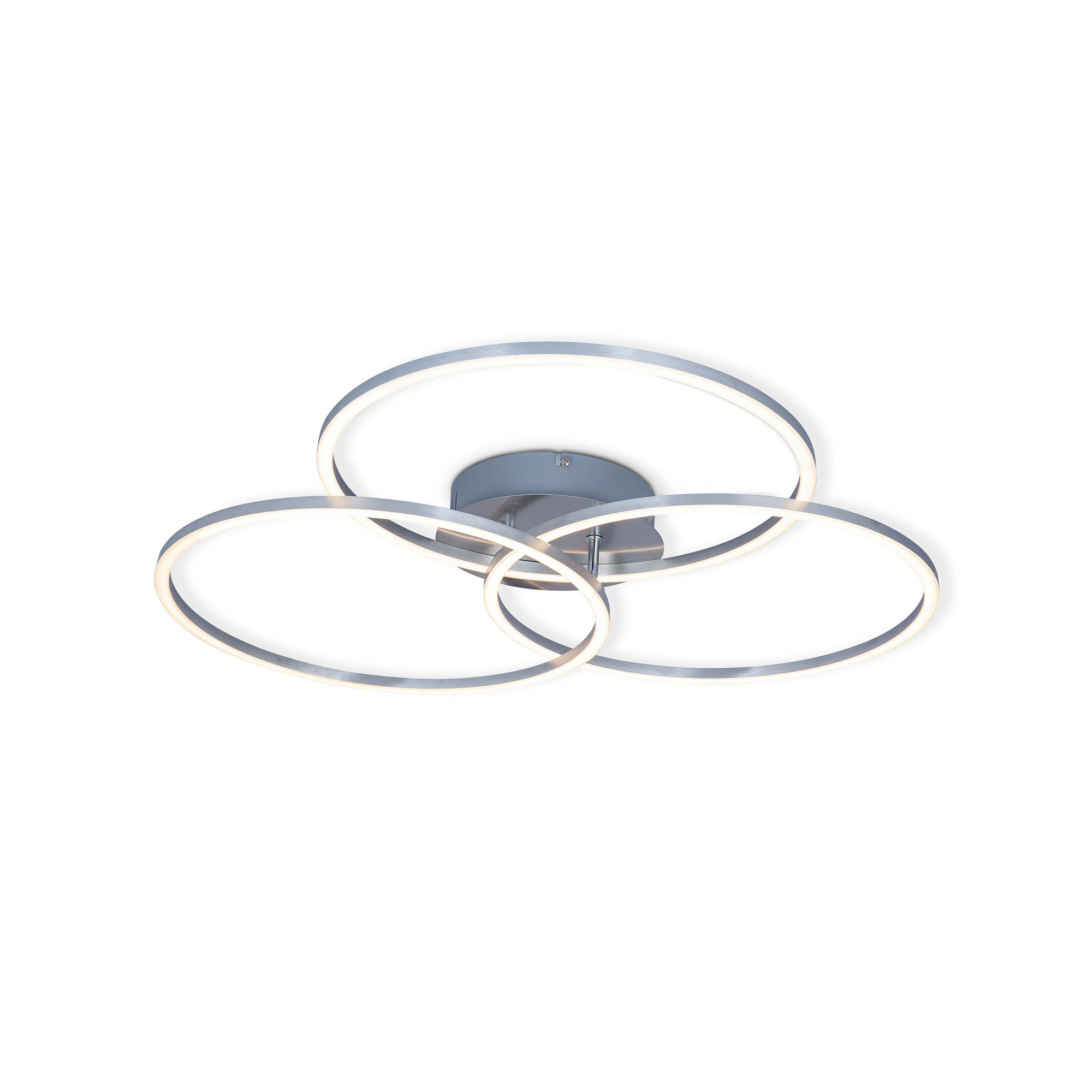 LED-Deckenleuchte 'Circle' 3 Ringe 60 W aluminiumfarben, mit Farbtemperatursteuerung + product picture