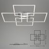 LED-Deckenleuchte 'Frame' dimmbar 57 W 4800 lm warmweiß 72,4 x 8 x 72,4 cm