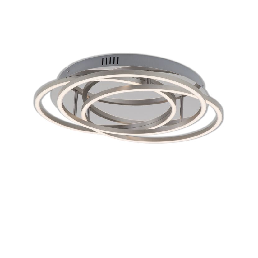 LED-Deckenleuchte 'Frame' chromfarben/aluminiumfarben 4800 lm, Ø 52,5 cm