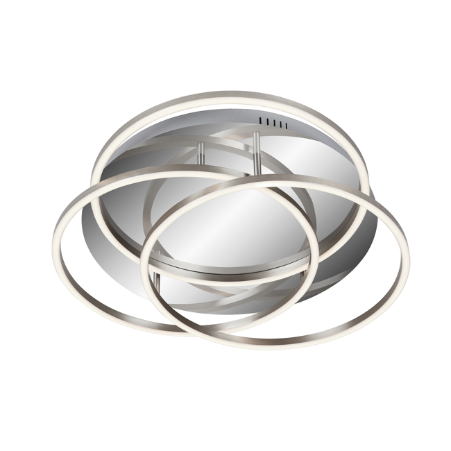 Bild von LED-Deckenleuchte 'Frame' chromfarben/aluminiumfarben 4800 lm, Ø 52,5 cm