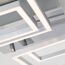 LED-Deckenleuchte 'Frame' chromfarben/aluminiumfarben 3600 lm, 52 x 43,8 cm