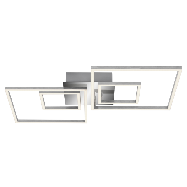 Bild von LED-Deckenleuchte 'Frame' chromfarben/aluminiumfarben 3600 lm, 52 x 43,8 cm