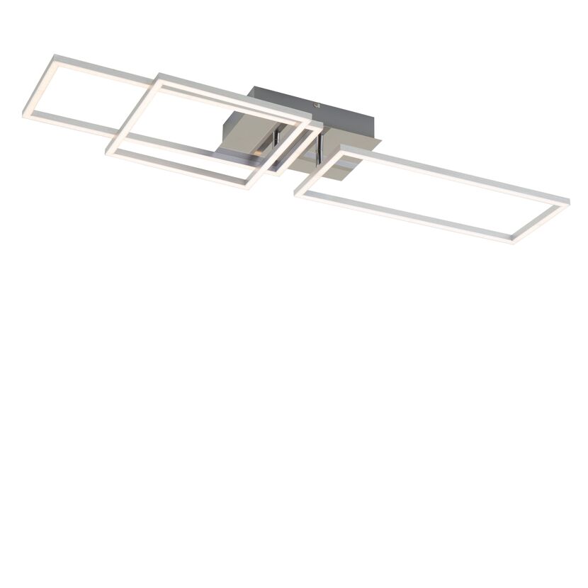 LED-Deckenleuchte 'Frame' chromfarben/aluminiumfarben 3300 lm, 26 x 92,8 cm