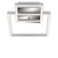 LED-Deckenleuchte 'Frame' chromfarben/aluminiumfarben 1500 lm, 26 x 35,8 cm