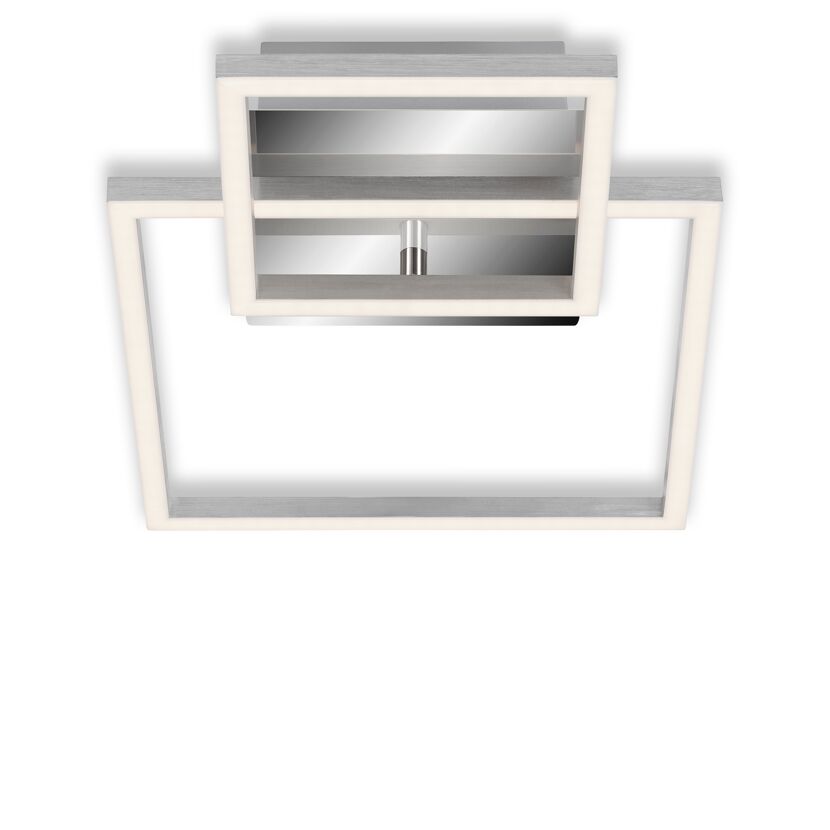 LED-Deckenleuchte 'Frame' chromfarben/aluminiumfarben 1500 lm, 26 x 35,8 cm