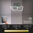 LED-Deckenleuchte 'Frame' chromfarben/aluminiumfarben 1500 lm, 26 x 35,8 cm