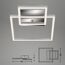 LED-Deckenleuchte 'Frame' chromfarben/aluminiumfarben 1500 lm, 26 x 35,8 cm