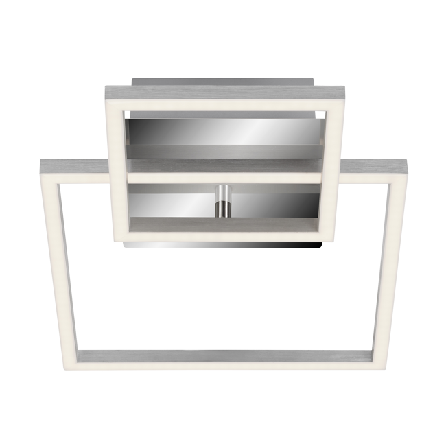 Bild von LED-Deckenleuchte 'Frame' chromfarben/aluminiumfarben 1500 lm, 26 x 35,8 cm
