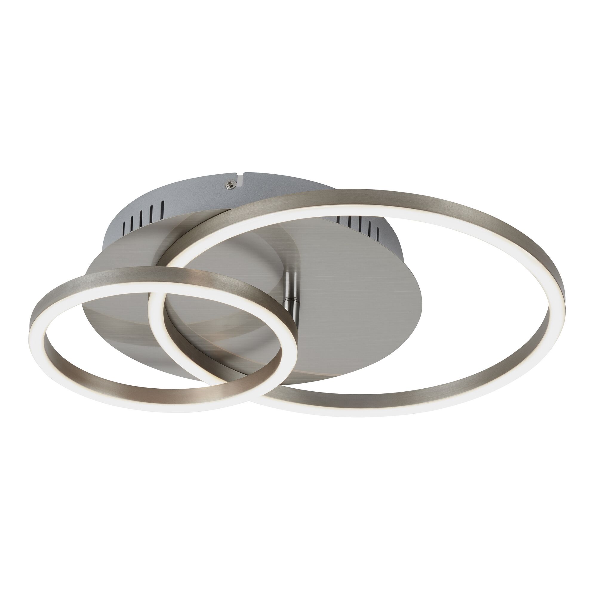 Moderne LED-Deckenleuchte in Nickel