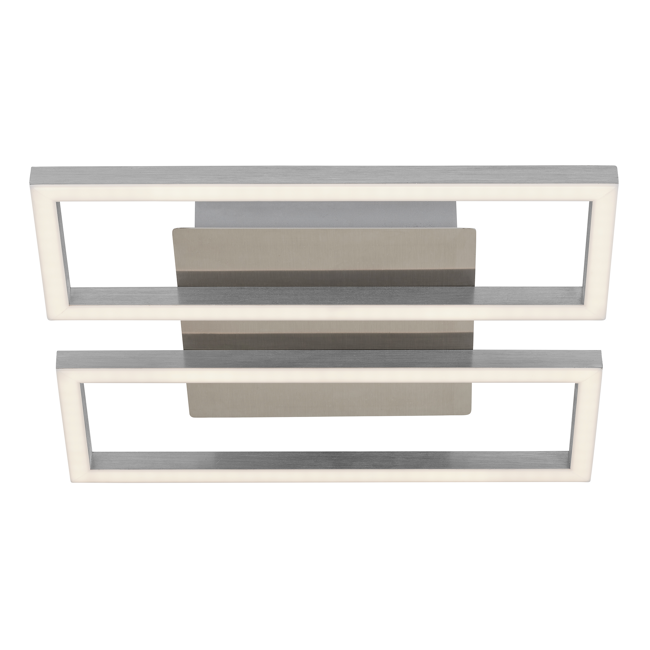 Bild von LED-Deckenleuchte 'Frame' matt-nickelfarben 1400 lm, 23,8 x 28 cm