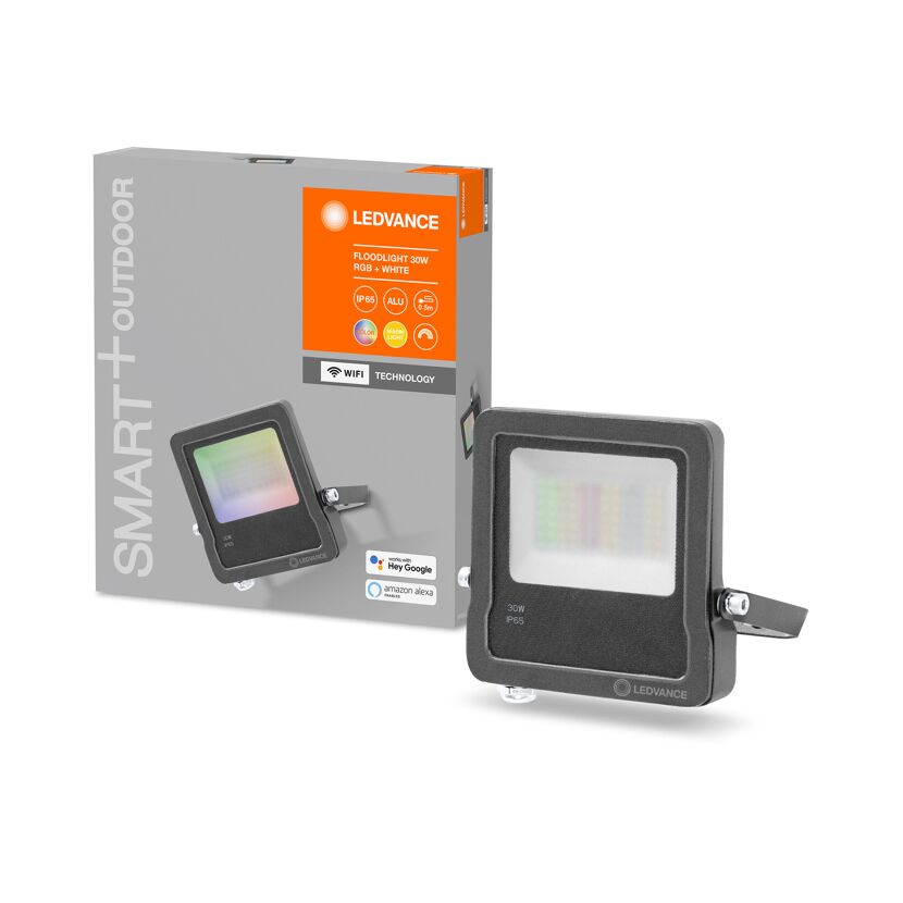 LED-Außenfluter 'Smart+' 20,9 x 16,8 cm dunkelgrau 2190 lm 30 W WLAN