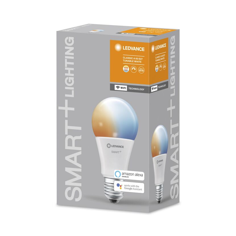 LEDVANCE SMART+ WLAN-Lampe, warmweiß bis kaltweiß, 60 W