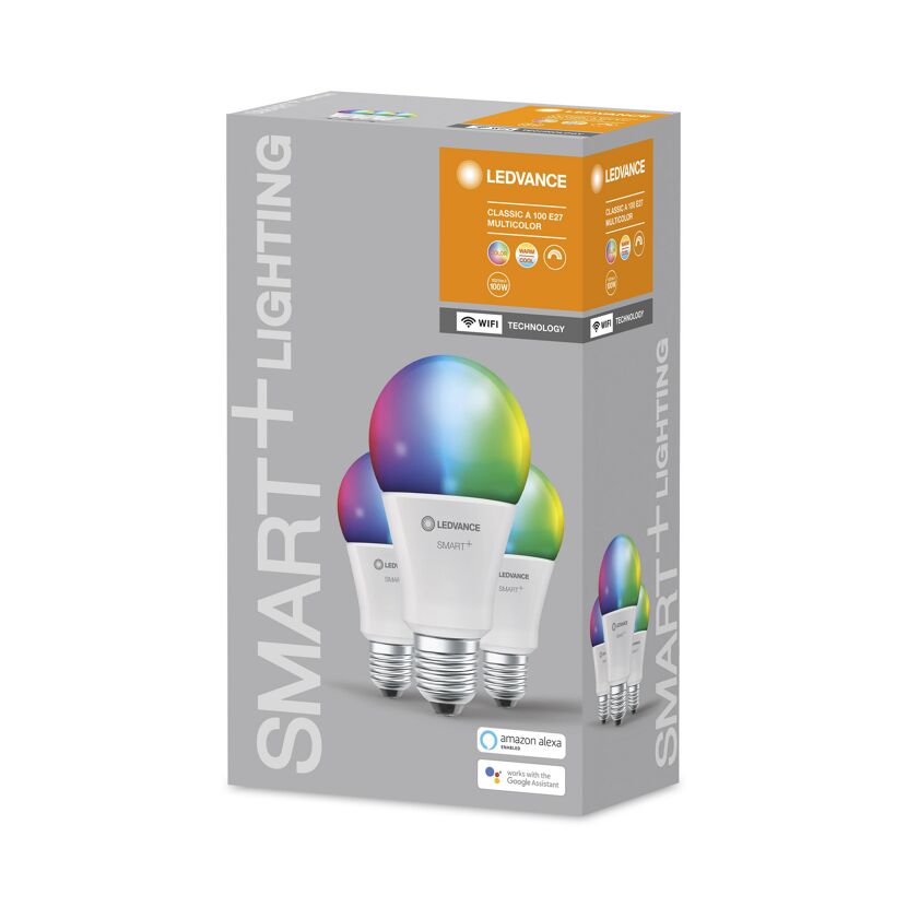 LED-RGBW-Lampe 'Smart+' 14,1 cm 1521 lm 14 W E27 weiß WLAN 3 Stk.