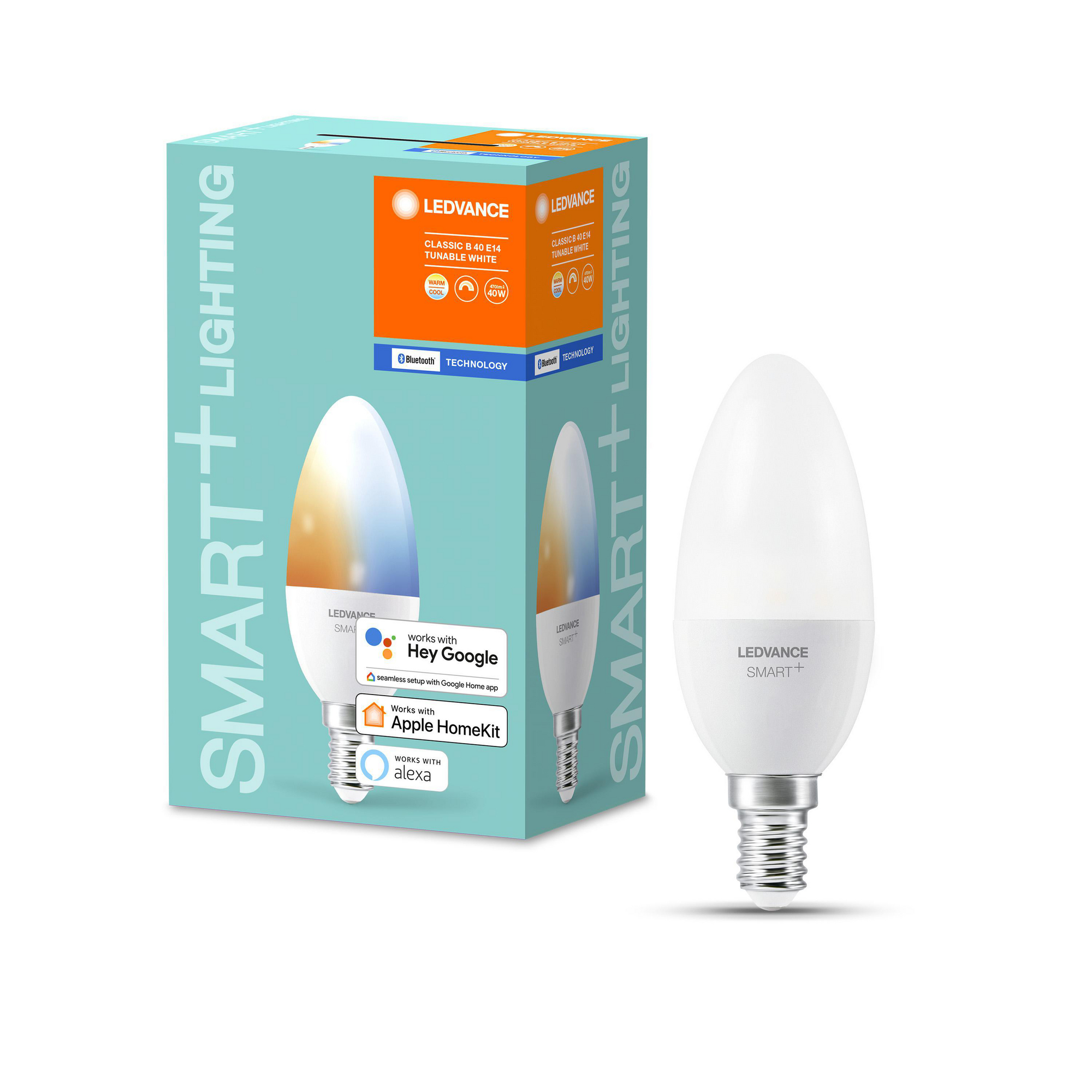 LED-Lampe 'Smart+' 11,4 cm 470 lm 5 W E14 weiß Bluetooth Tunable White + product picture