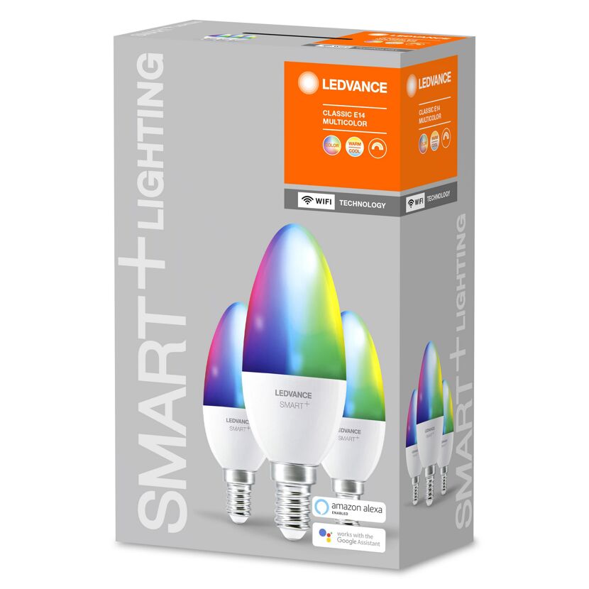 LEDVANCE SMART+ Classic E14 Multicolor LED-Lampen im 3er-Pack