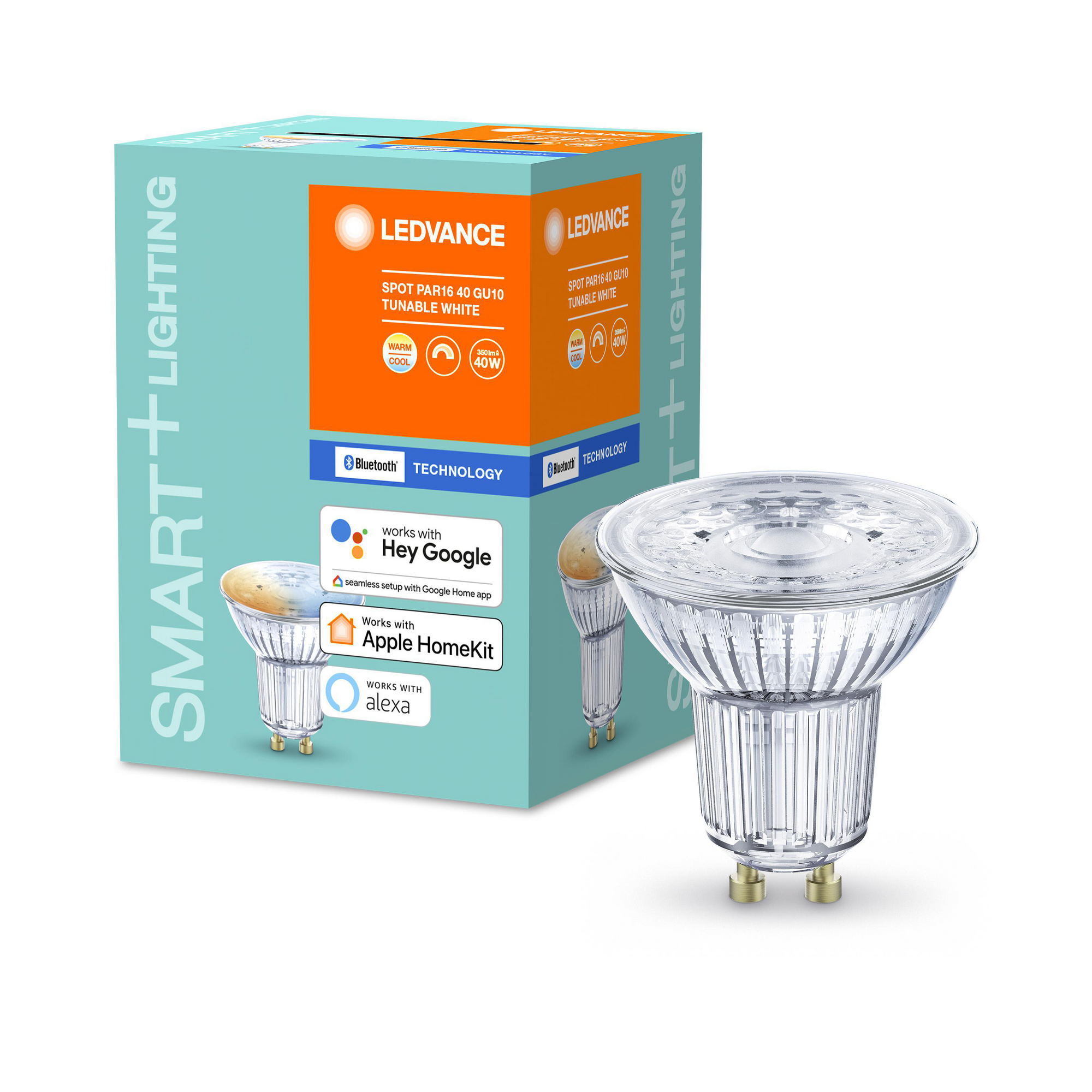 LED-Reflektorlampe 'Smart+' 5,5 cm 350 lm 5 W GU10 transparent Bluetooth Tunable White + product picture