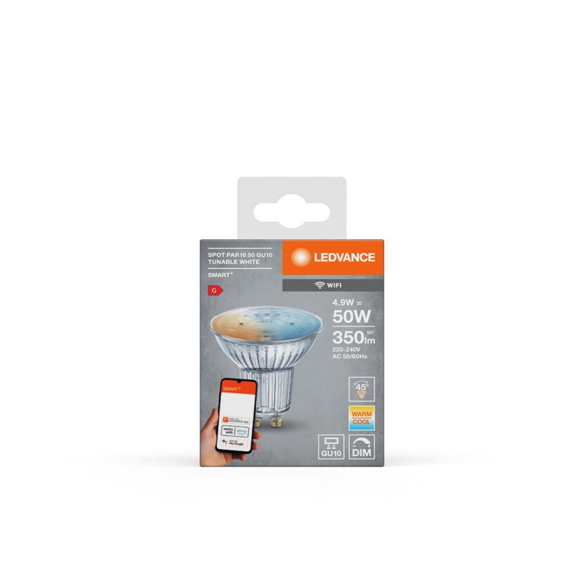 LED-RGB-Reflektorlampe 'Smart+' 5,5 cm 350 lm 5 W GU10 transparent WLAN Tunable White