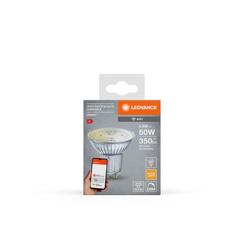LED-Reflektorlampe 'Smart+' 5,5 cm 350 lm 5 W GU10 transparent WLAN dimmbar