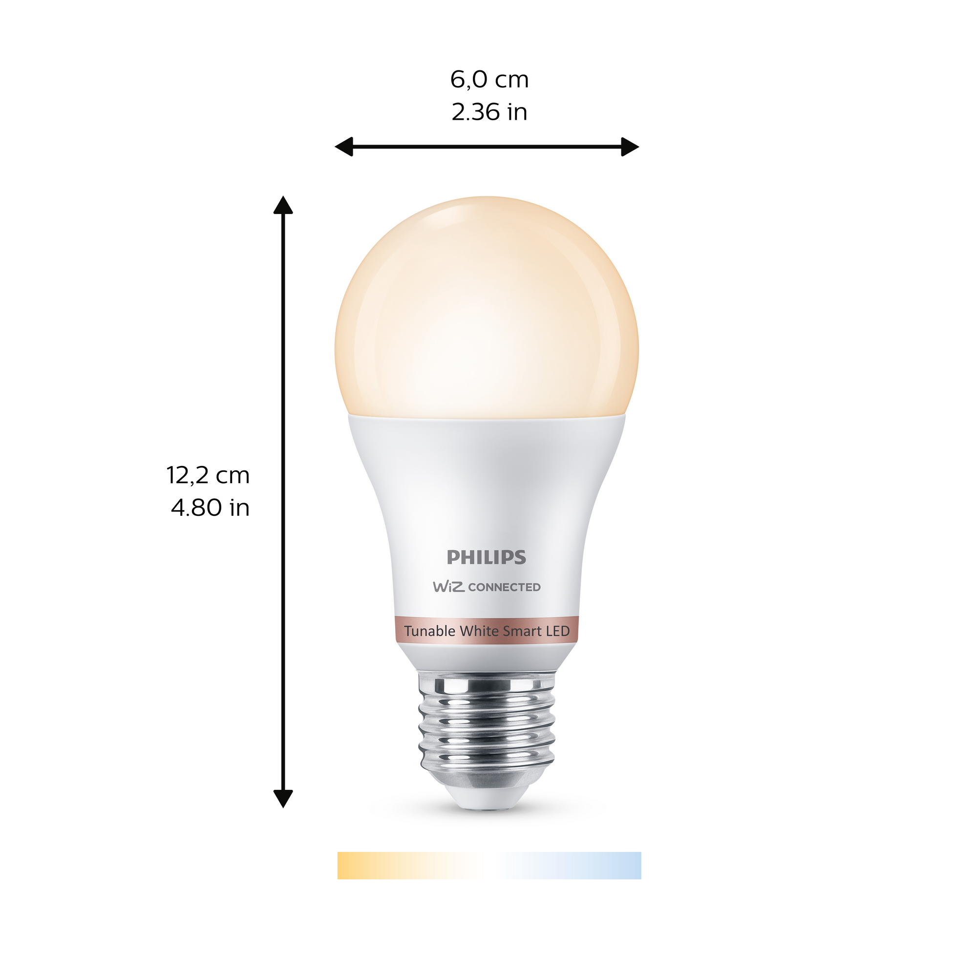 LED-Lampe 'SmartLED' 806 lm E27 Glühlampe weiß 2700-6500 K 8 W + product picture