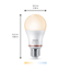 Verkleinertes Bild von LED-Lampe 'SmartLED' 806 lm E27 Glühlampe weiß 2700-6500 K 8 W