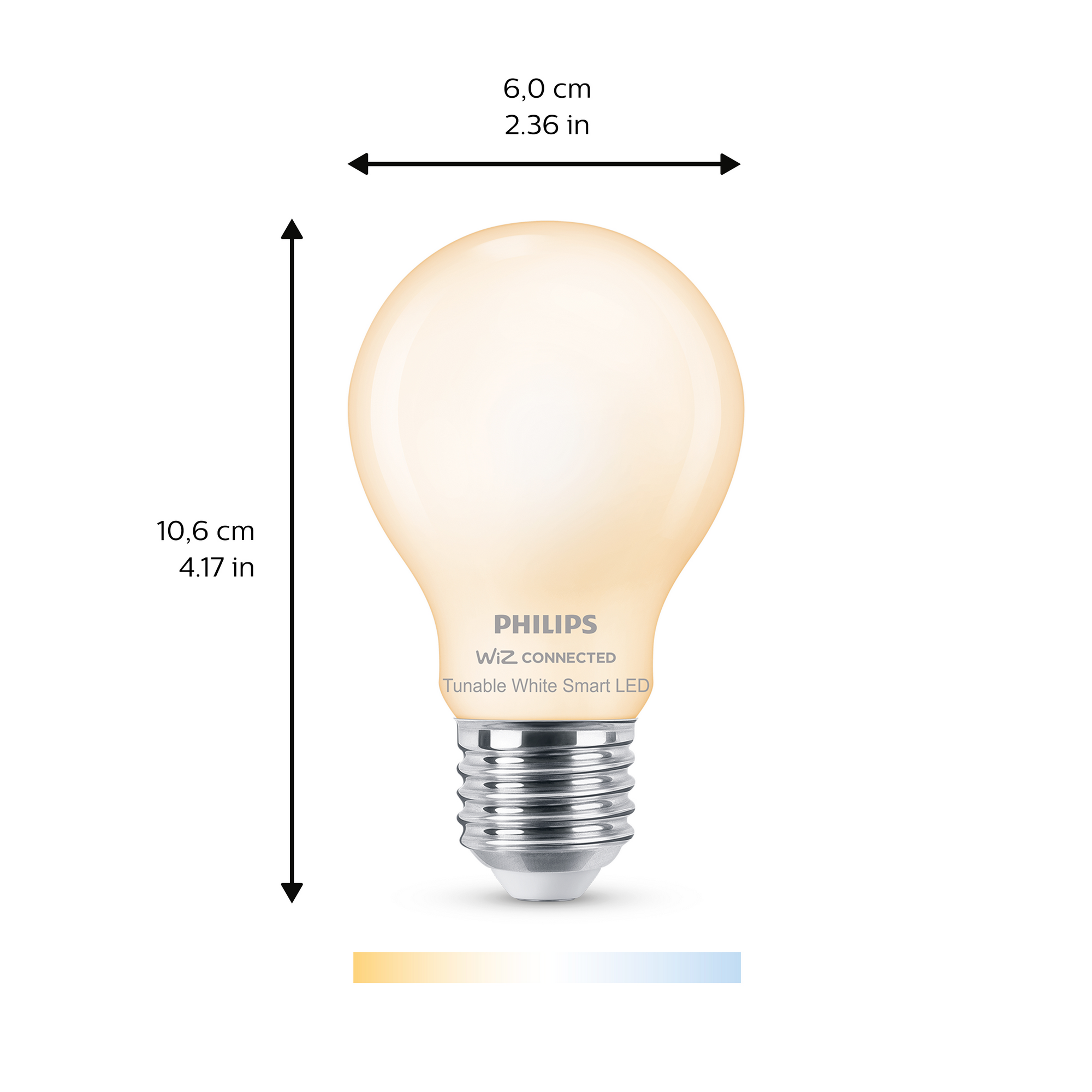 LED-Lampe 'SmartLED' 806 lm E27 Glühlampe weiß 2700-6500 K 7 W + product picture