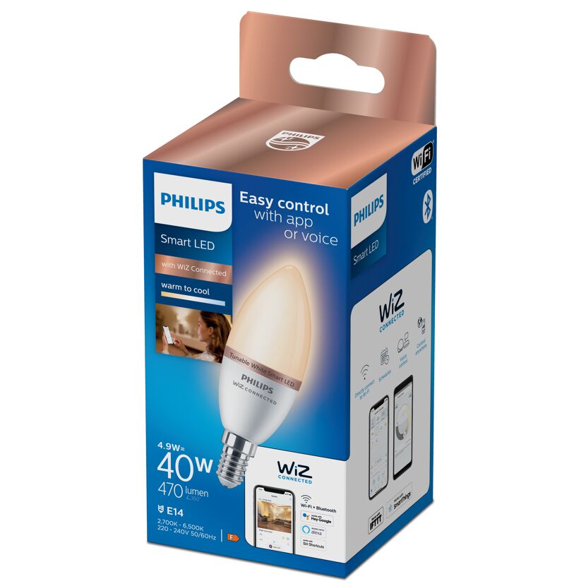 Philips Smart LED-Lampe E14 40W in Verpackung
