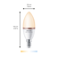 Verkleinertes Bild von LED-Lampe 'SmartLED' 470 lm E14 Kerze weiß 2700-6500 K