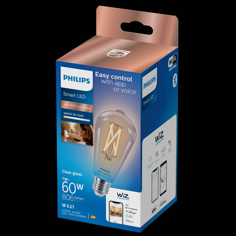 LED-Filament-Lampe 'SmartLED' 806 lm E27 Edison klar