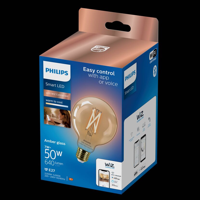LED-Filament-Lampe 'SmartLED' 640 lm E27 Globe amber 9,5 x 14,2 cm