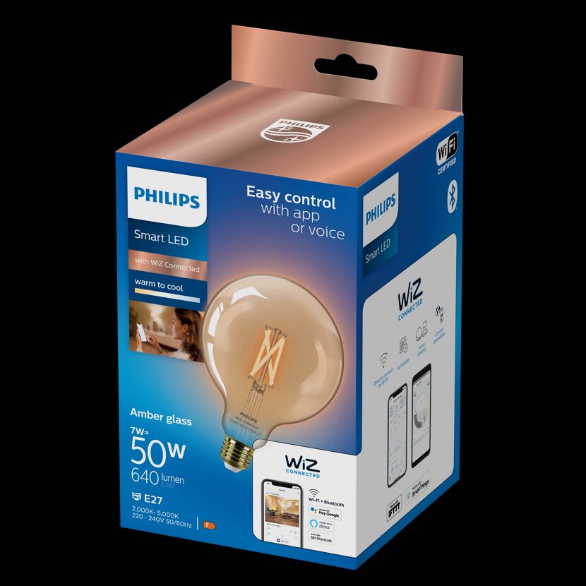 LED-Filament-Lampe 'SmartLED' 640 lm E27 Globe amber 12,5 x 18 cm